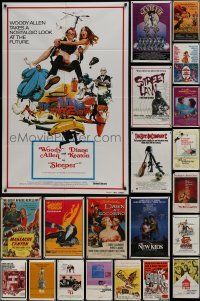 4m149 LOT OF 70 FOLDED ONE-SHEETS 1950s-1980s great images from a variety of different movies!