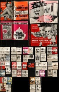 4m225 LOT OF 51 CUT PRESSBOOKS 1950s-1980s advertising for a variety of different movies!
