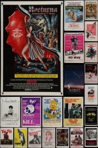 4m448 LOT OF 27 FORMELRY TRI-FOLDED SINGLE-SIDED 27X41 ONE-SHEETS 1970s-1980s cool movie images!