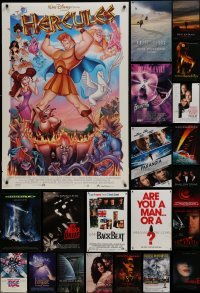 4m449 LOT OF 26 UNFOLDED MOSTLY DOUBLE-SIDED 27X40 ONE-SHEETS 1990s a variety of movie images!