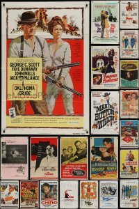 4m168 LOT OF 24 FOLDED ONE-SHEETS 1950s-1970s great images from a variety of different movies!