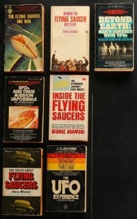 4m270 LOT OF 7 U.F.O. PAPERBACK BOOKS 1950s-1970s Flying Saucers Are Real + other great books!