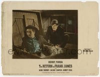 4p723 RETURN OF FRANK JAMES photolobby 1940 Henry Fonda & Jackie Cooper climbing through trapdoor!