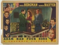 4p011 ADAM HAD FOUR SONS LC 1941 Richard Denning watches pretty Susan Hayward & Warner Baxter!