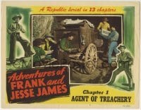 4p017 ADVENTURES OF FRANK & JESSE JAMES chapter 1 LC #6 1948 Clayton Moore stealing explosives!