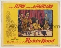 4p019 ADVENTURES OF ROBIN HOOD LC #2 R1948 Olivia De Havilland watches Rains restrain Rathbone!