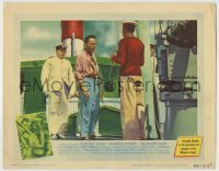 4p025 AFRICAN QUEEN LC #6 1952 Humphrey Bogart about to be hanged by Theodore Bikel!