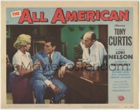 4p033 ALL AMERICAN LC #2 1953 bartender watches Tony Curtis & sexy blonde Mamie Van Doren!