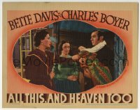 4p034 ALL THIS & HEAVEN TOO LC 1940 Bette Davis watches Boyer stop O'Neil from taking his baby!