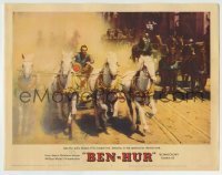 4p073 BEN-HUR LC #5 1960 Charlton Heston pulls ahead in the spectacular chariot race, William Wyler!