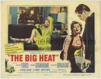 4p081 BIG HEAT LC 1953 c/u of super sexy Gloria Grahame with phone on couch, Fritz Lang noir!