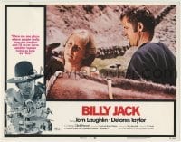 4p086 BILLY JACK LC #5 1971 great close up of Tom Laughlin & Delores Taylor standing by mule!