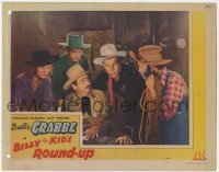 4p087 BILLY THE KID'S ROUNDUP LC 1941 Buster Crabbe & Al Fuzzy St. John with Charles King tied up!