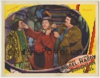 4p104 BOHEMIAN GIRL LC 1936 Stan Laurel & Oliver Hardy stealing man's purse through deception!