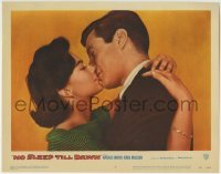 4p106 BOMBERS B-52 LC #2 1957 romantic c/u of Natalie Wood kissing Zimbalist, No Sleep Till Dawn!