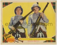 4p107 BONNIE SCOTLAND LC 1935 wacky Stan Laurel pokes Oliver Hardy's eye with his rifle, rare!