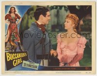 4p121 BUCCANEER'S GIRL LC #5 1950 great close up of Andrea King staring at Philip Friend!