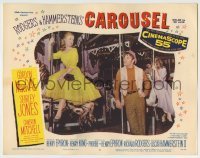 4p141 CAROUSEL LC #5 1956 Gordon MacRae watches beautiful Shirley Jones on carousel horse!