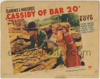 4p148 CASSIDY OF BAR 20 LC 1938 William Boyd as Hopalong Cassidy w/gun taking cover behind rocks!
