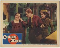 4p149 CEILING ZERO LC 1935 James Cagney pinches lady's cheek while pretty June Travis watches!