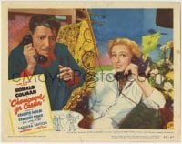 4p150 CHAMPAGNE FOR CAESAR LC #4 1950 split image of Ronald Colman & Celeste Holm talking on phone!