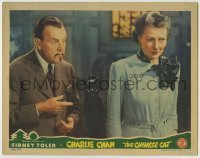 4p162 CHINESE CAT LC 1944 Sidney Toler as Charlie Chan behind Betty Blythe, who looks guilty!