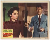 4p184 CONSPIRATOR LC #4 1949 Robert Taylor brings a drink to beautiful Elizabeth Taylor!