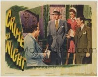 4p194 CRIME BY NIGHT LC 1944 pretty Jane Wyman & Jerome Cowan with two other guys!