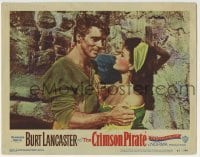 4p195 CRIMSON PIRATE LC #1 1952 great close up of Burt Lancaster holding sexy Eva Bartok!