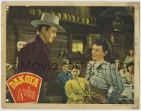4p200 DAKOTA LC 1945 John Wayne & pretty Ona Munson in a romantic spectacle of the West!