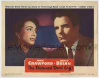 4p205 DAMNED DON'T CRY LC #4 1950 close up of worried Joan Crawford looking at Kent Smith!