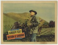 4p222 DECISION AT SUNDOWN LC #2 1957 Randolph Scott brings a new kind of adventurer to the screen!
