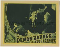 4p226 DEMON BARBER OF FLEET STREET LC 1939 Tod Slaughter as Sweeney Todd in middle of fight!