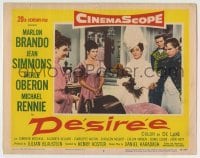 4p233 DESIREE LC #5 1954 image of Marlon Brando, Oberon, Jean Simmons & Michael Rennie!