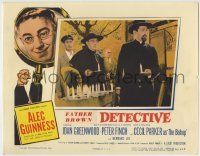4p238 DETECTIVE LC 1954 great image of Alec Guinness as Father Brown, religious private eye!