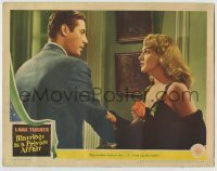 4p567 MARRIAGE IS A PRIVATE AFFAIR LC #2 1944 close up of sexy Lana Turner grabbing Hodiak's arm!