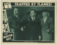 4p569 MASTER KEY chapter 1 LC 1945 Milburn Stone, Jan Wiley, Dennis Moore, Trapped By Flames!