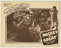 4p574 MICKEY THE GREAT LC 1946 c/u of Mickey Rooney as Mickey McGuire handcuffed to car door!
