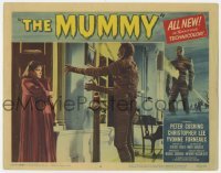 4p592 MUMMY LC #6 1959 c/u of Christopher Lee as the monster threatening Yvonne Furneaux!