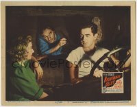 4p619 NIGHTMARE ALLEY LC #2 1947 c/u of Tyrone Power driving truck with Joan Blondell & Ian Keith!