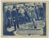 4p631 OKLAHOMA KID LC R1943 crowd watches James Cagney confront bad Humphrey Bogart!