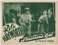 4p632 OLD LOUISIANA LC R1946 cowboy Tom Keene arrives to rescue sexy Louisiana Gal Rita Hayworth!