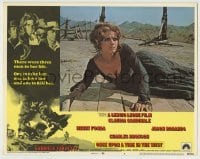 4p636 ONCE UPON A TIME IN THE WEST int'l LC #8 1969 Sergio Leone, Claudia Cardinale on the ground!