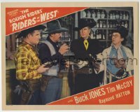 4p729 RIDERS OF THE WEST LC 1942 Tim McCoy holds his gun on Charles King & two more stealing booze!