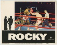 4p740 ROCKY LC #4 1977 climactic scene with Sylvester Stallone boxing with Carl Weathers!