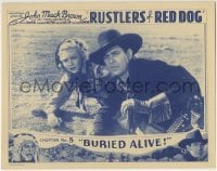 4p750 RUSTLERS OF RED DOG chapter 5 LC 1935 c/u of Johnny Mack Brown & Joyce Compton, Buried Alive!