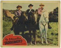 4p752 SADDLEMATES LC 1941 Three Mesquiteers Bob Livingston, Bob Steele & Rufe Davis on horseback!