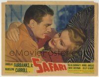 4p753 SAFARI LC 1940 romantic close up of Douglas Fairbanks Jr. & pretty Madeleine Carroll!