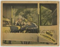 4p754 SAGEBRUSH TRAIL LC 1933 close up of young John Wayne & Chandler with guns drawn, ultra rare!