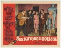 4p774 SEX KITTENS GO TO COLLEGE LC #7 1960 Mickey Shaughnessy w/ gun on Mamie Van Doren & Bardot!